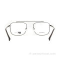 Design vintage haut de gamme de lunettes optiques en titane
